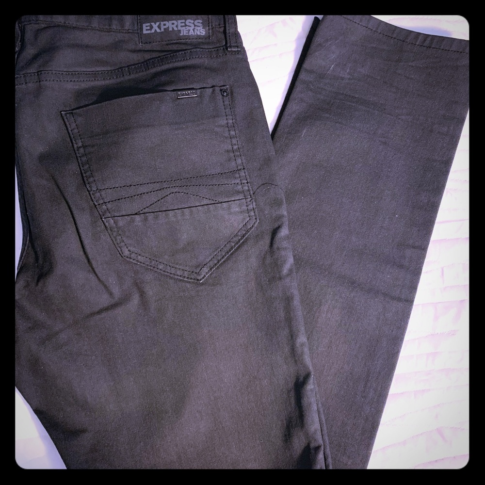 Express men jeans 34 32 black slim stretch